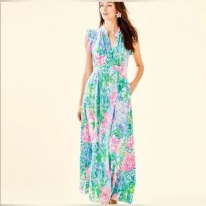 NWT Bohemian Queen Palm Beach maxi Lilly Pulitzer 12